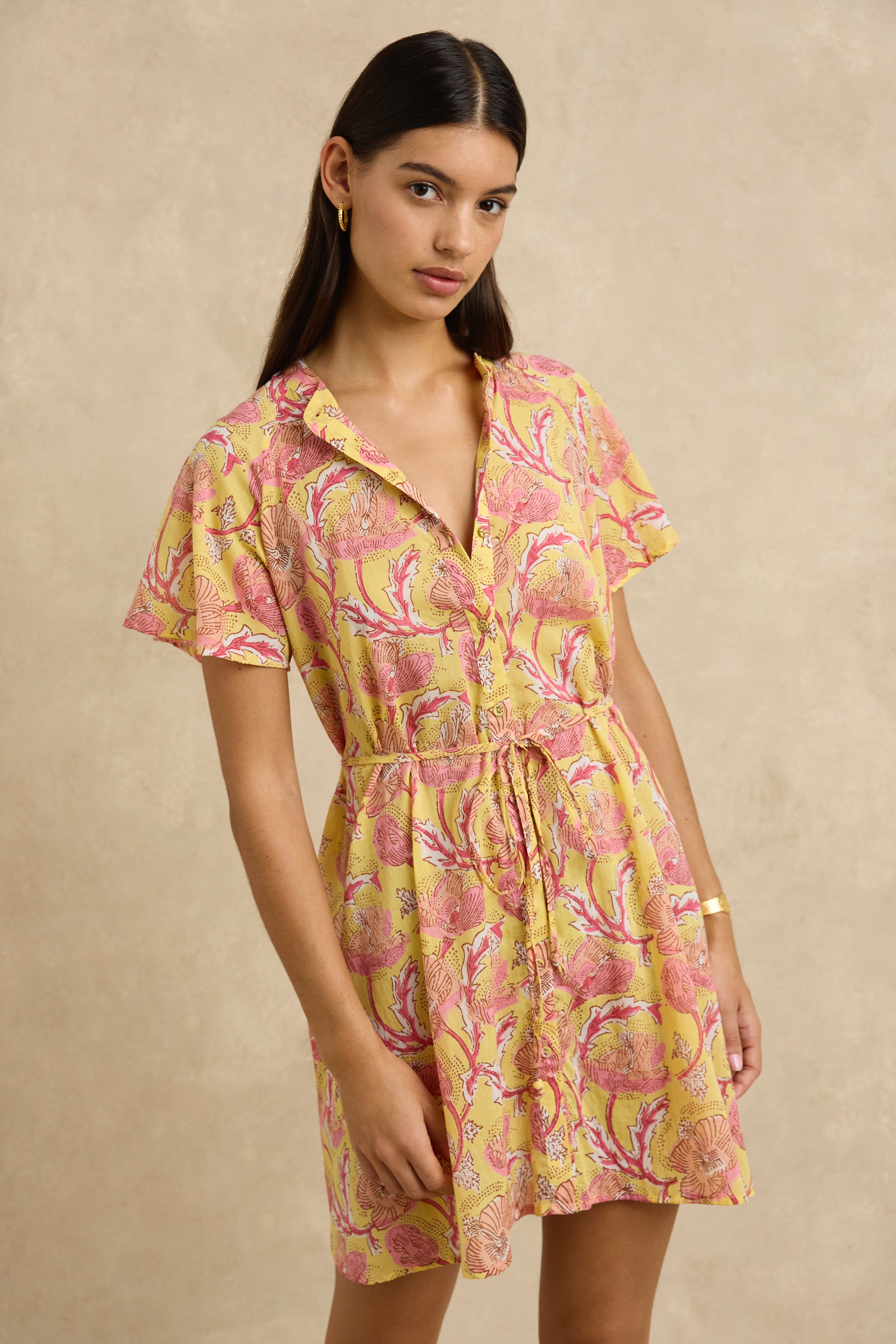 Sally Dress - Hibiscus Yellow