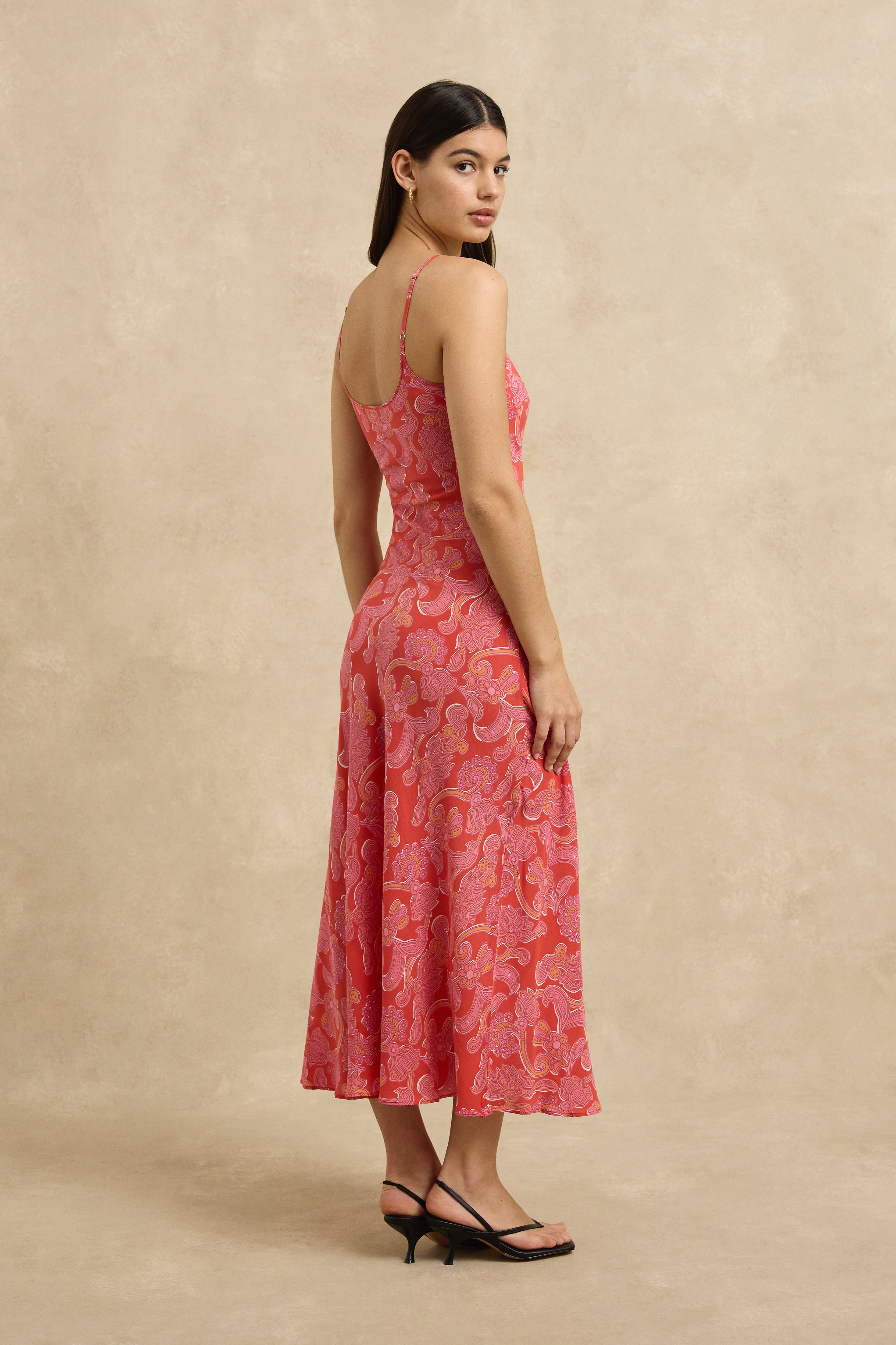 Serena Dress - Brocade Fuchsia