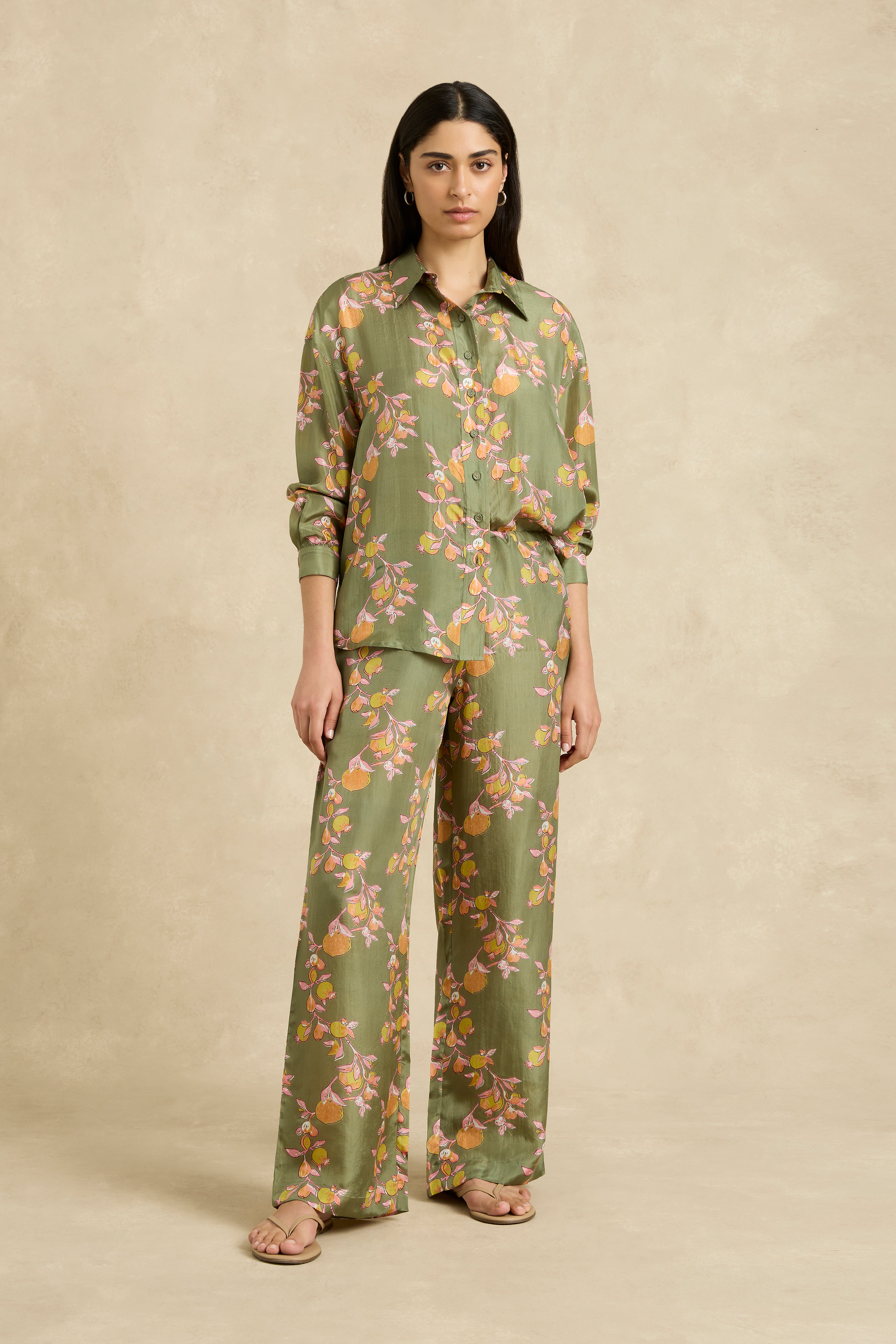 Stevie Shirt - Pomegranate Khaki