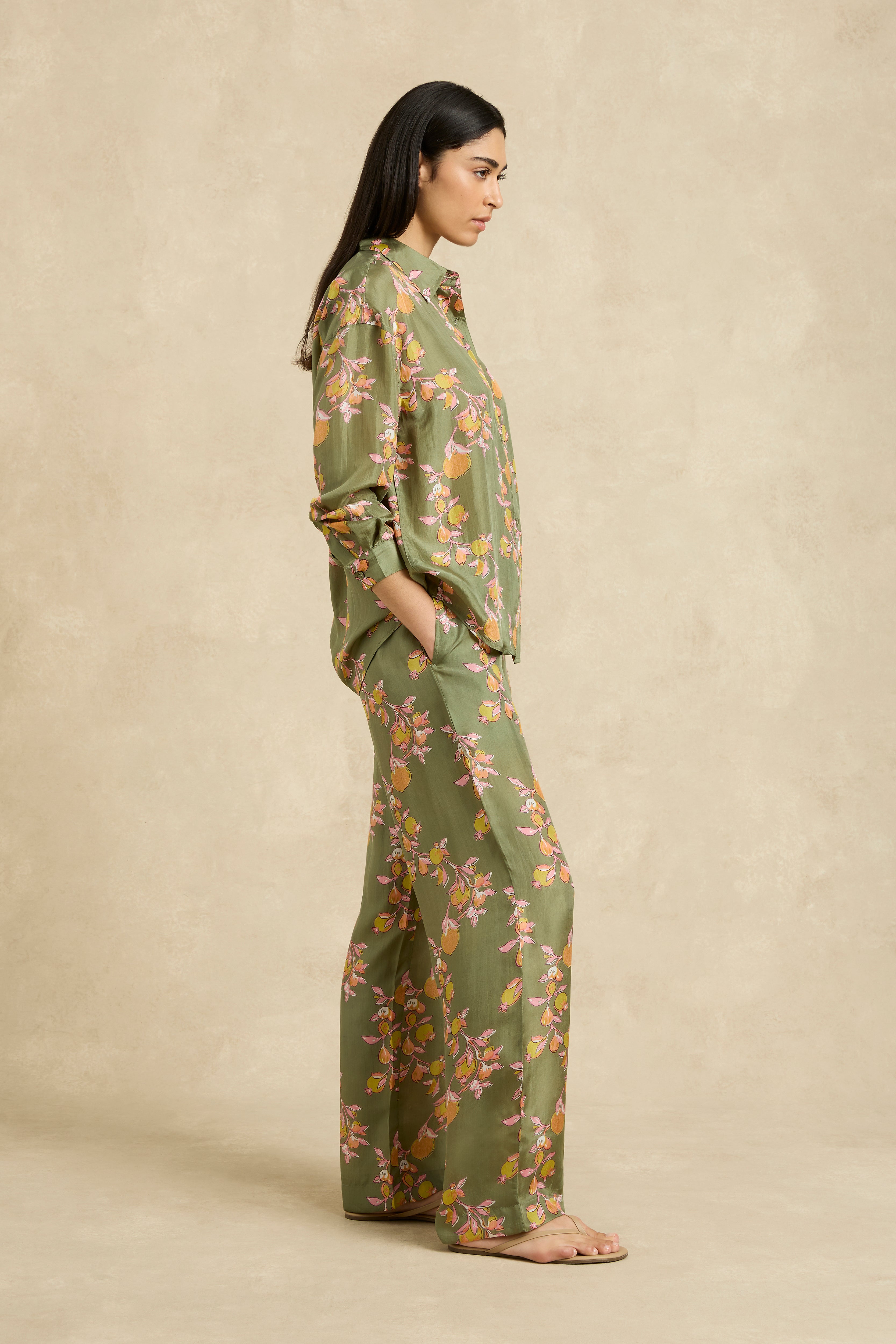 Azra Pant - Pomegranate Khaki