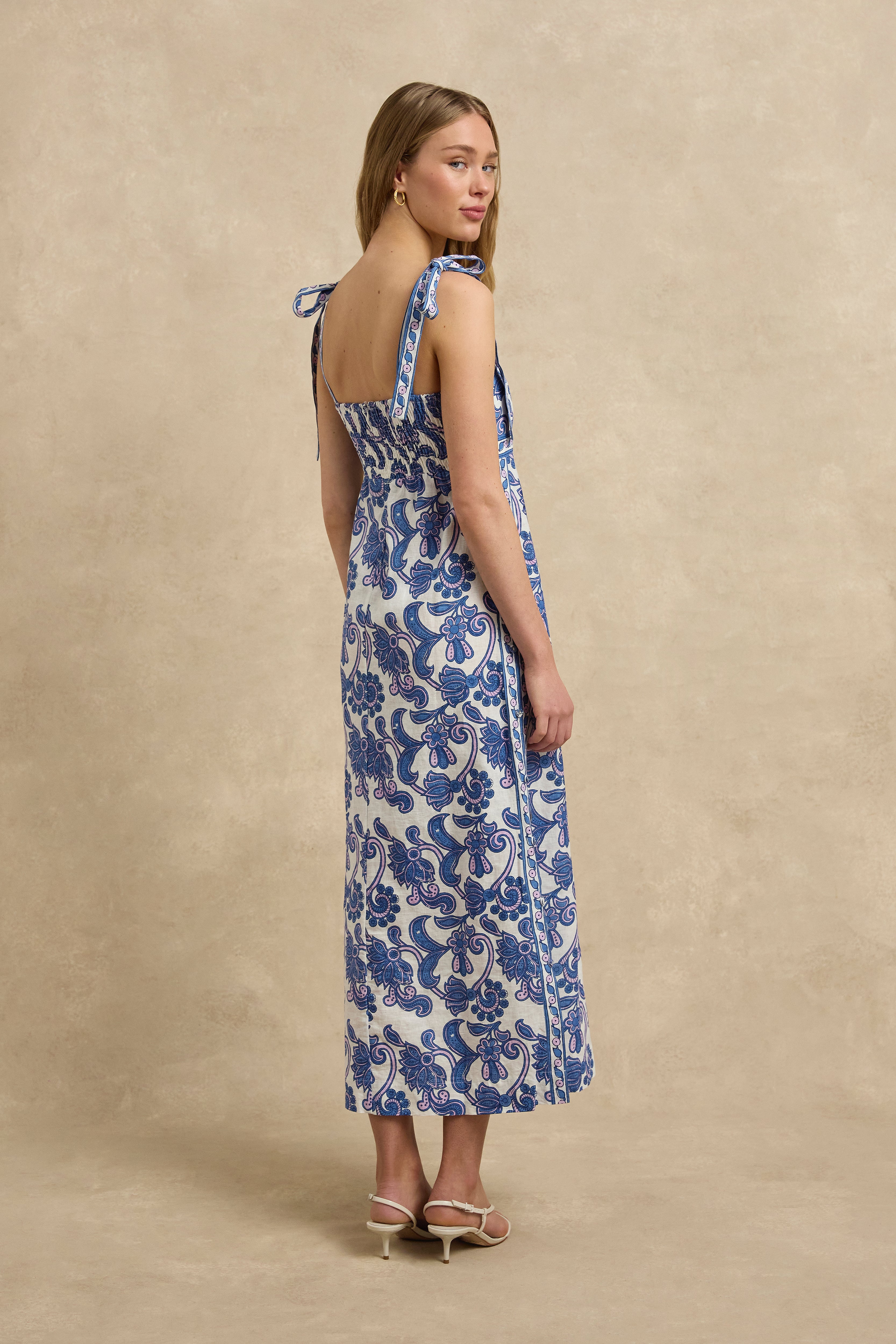 Tali Dress - Brocade Azul