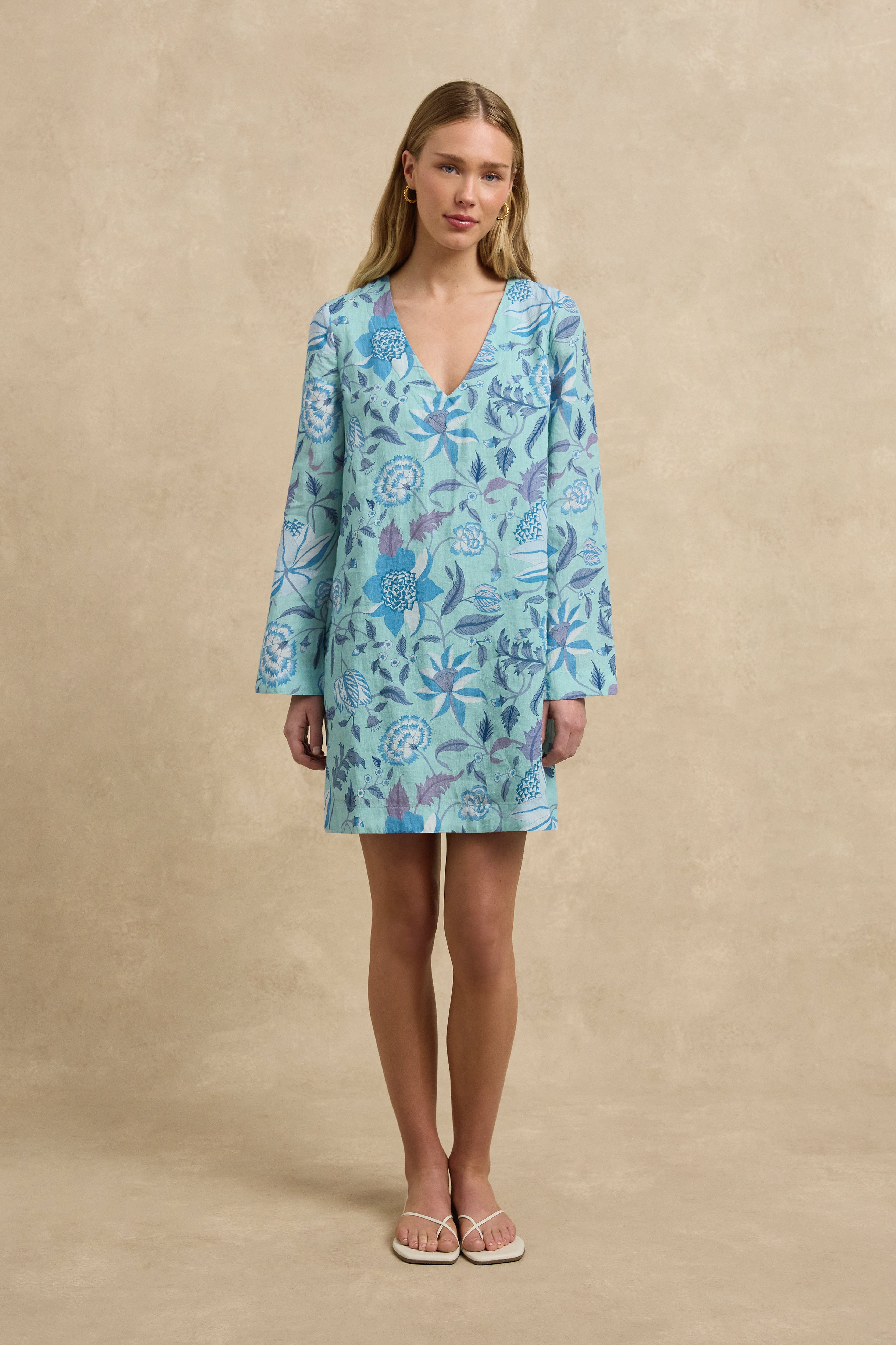 Tavi Dress - Shellflower Blue