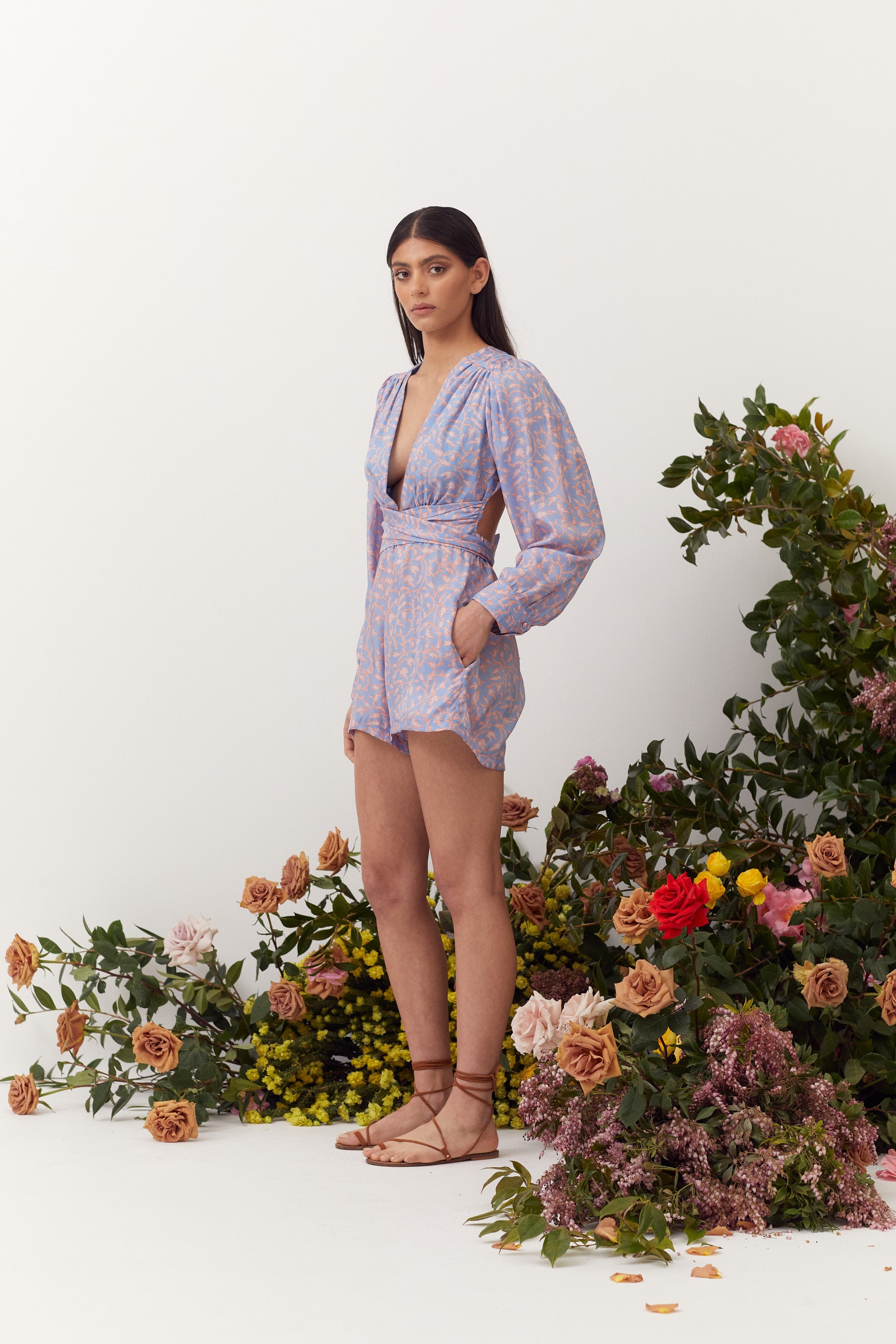 Charlee Playsuit, Jacaranda