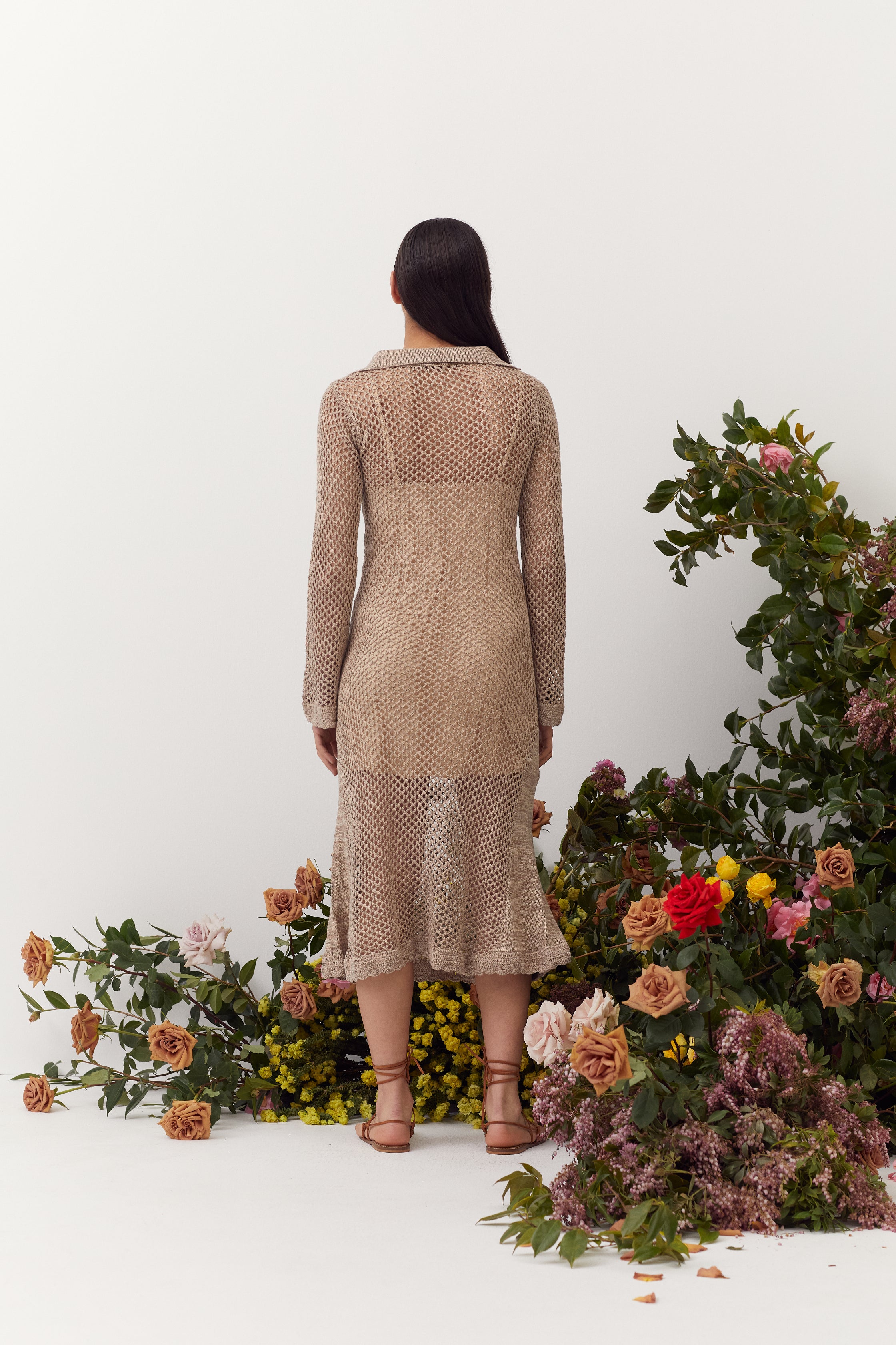 Carolina Crochet Dress, Alabaster